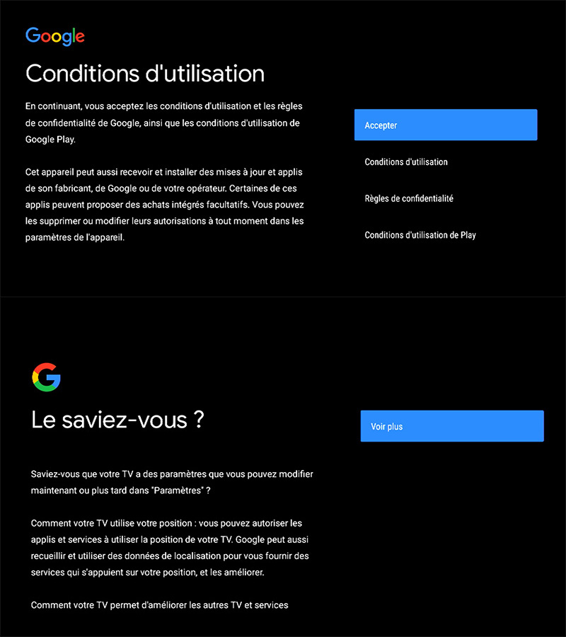 Conditions Google