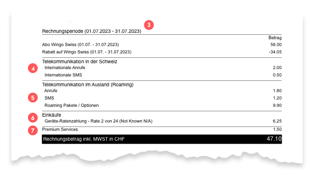 Brand Mobile Invoice Explanation Part 2 DE